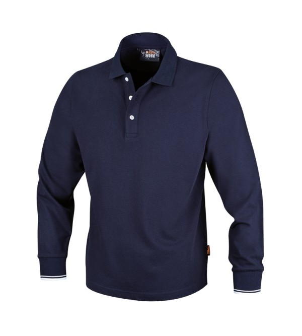 POLO MAN. LUNGHE 3 BOTTONI BLU