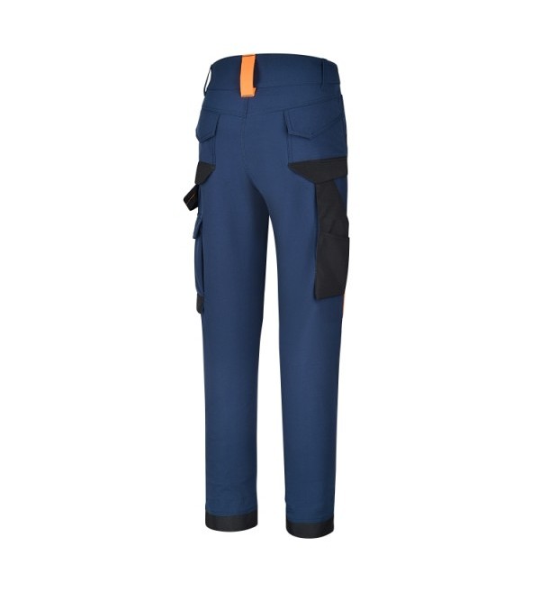 PANTALONE MULTITASCHE 260G SLIMFIT BLU