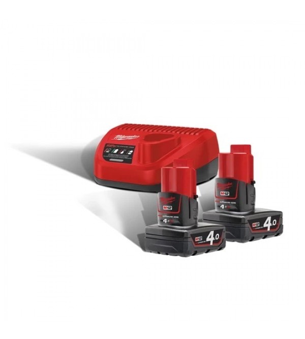 Kit énergie 2x4ah M12 NRG-402 (avec chargeur)