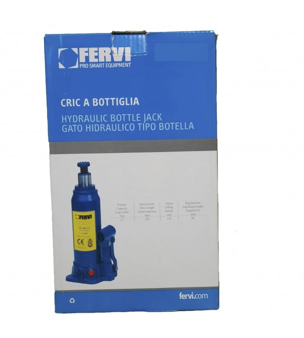 Cric bouteille 20 TON Fervi 0062/20 Cric bouteille 20 TON Fervi 0062/20